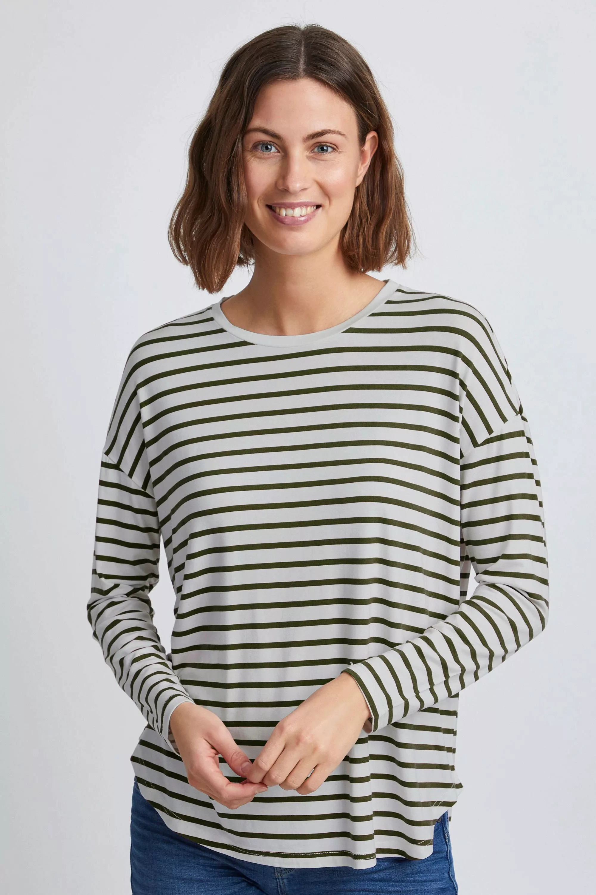 fransa Langarmshirt "Fransa FREMFLORAL 3 T-Shirt - 20610262" günstig online kaufen