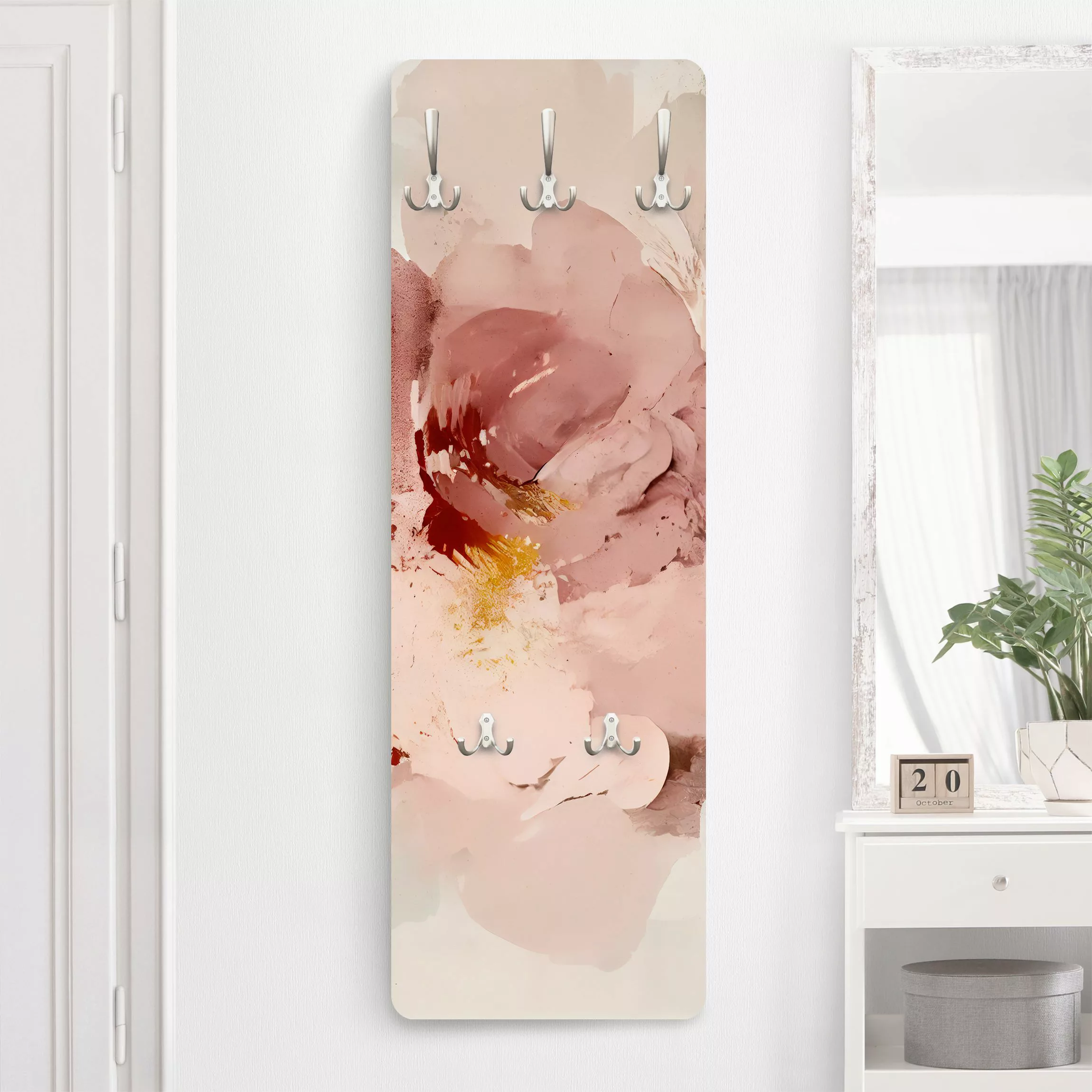 Wandgarderobe Abstrakte Blume Rosa günstig online kaufen