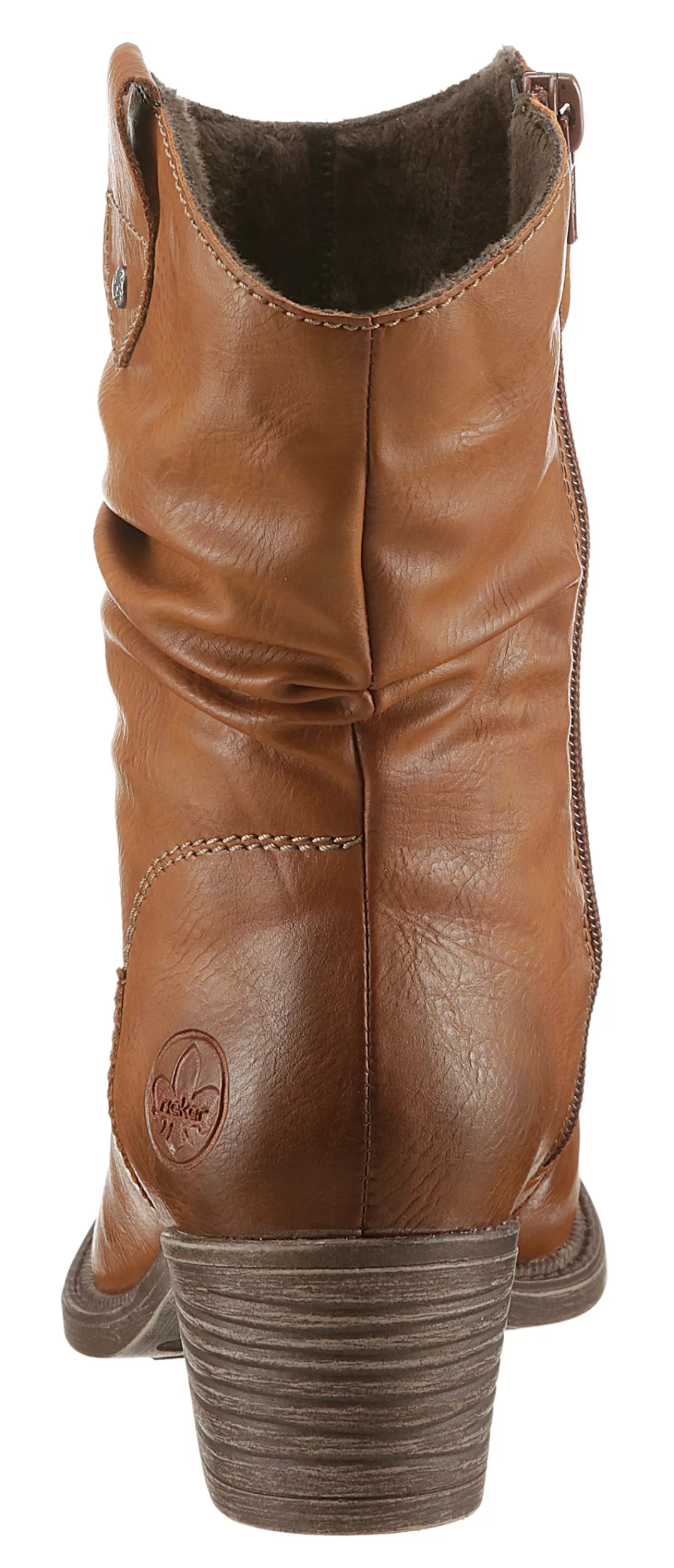 Rieker Westernstiefelette, Cowboyboots, slouchy Schaft, Blockabsatz, mit In günstig online kaufen