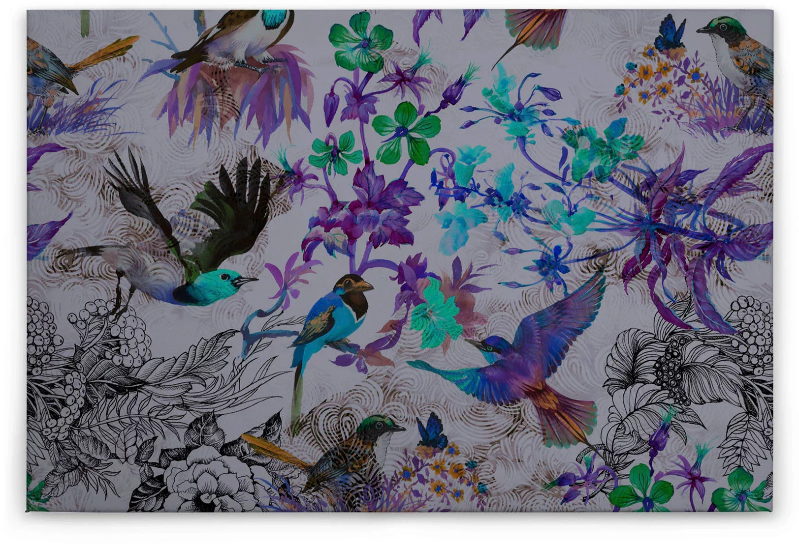 Bricoflor Leinwandbild Mit Vogel Design Im Modernen Stil Vogel Wandbild In günstig online kaufen