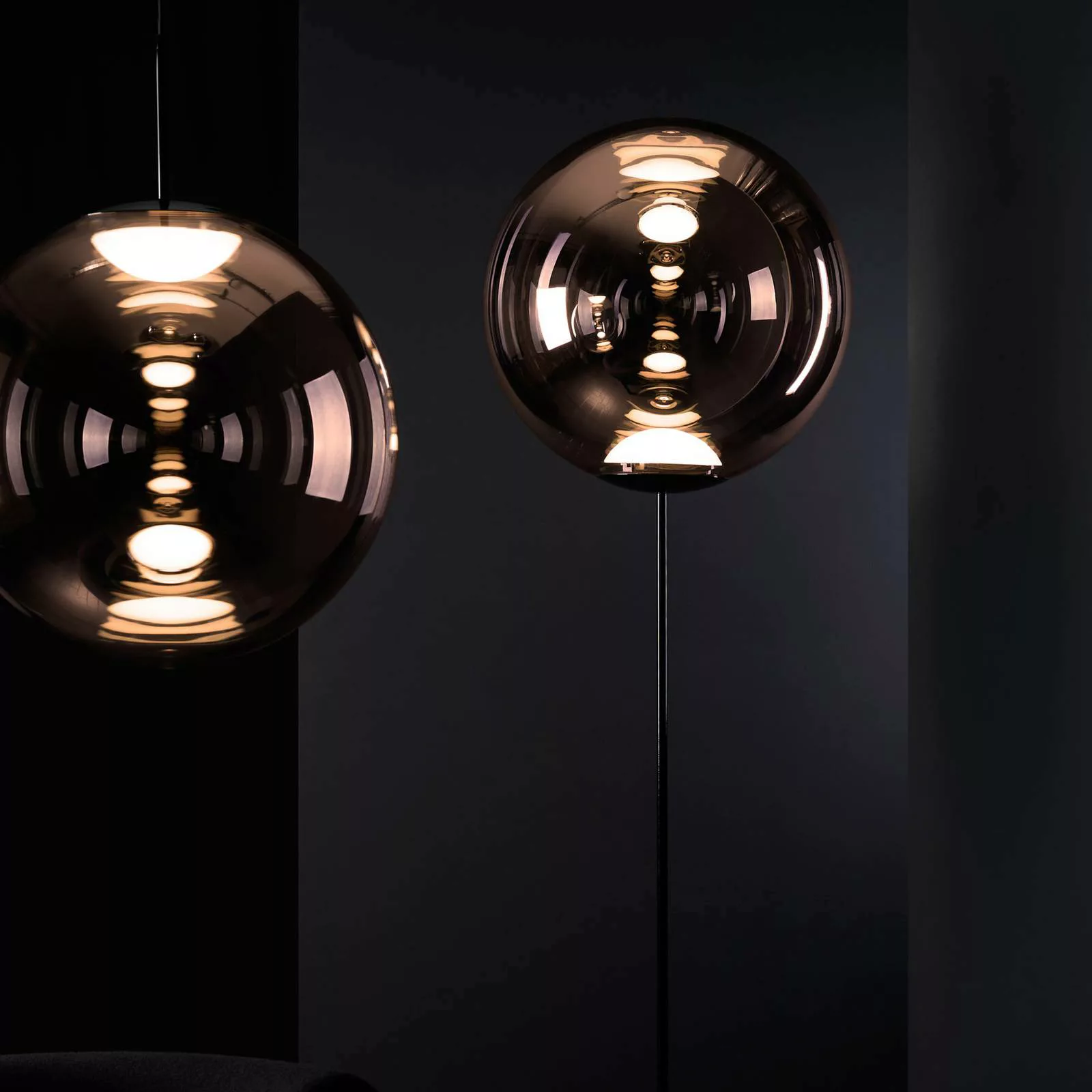 Tom Dixon Globe LED-Hängeleuchte, kupfer günstig online kaufen