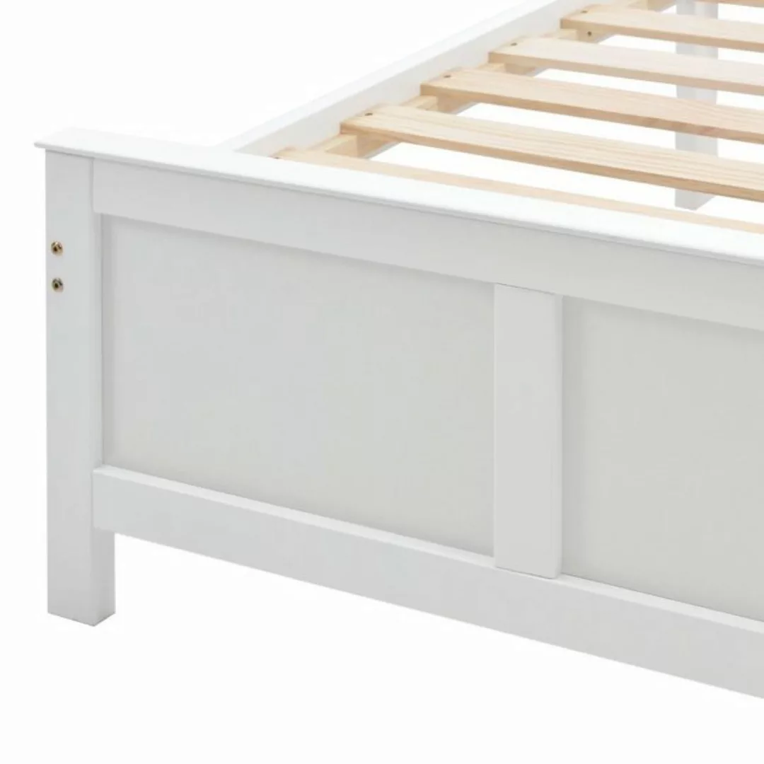 WISHDOR Holzbett Jugendbett Einzelbett (weiß (90x200cm) ohne Matratze), mit günstig online kaufen
