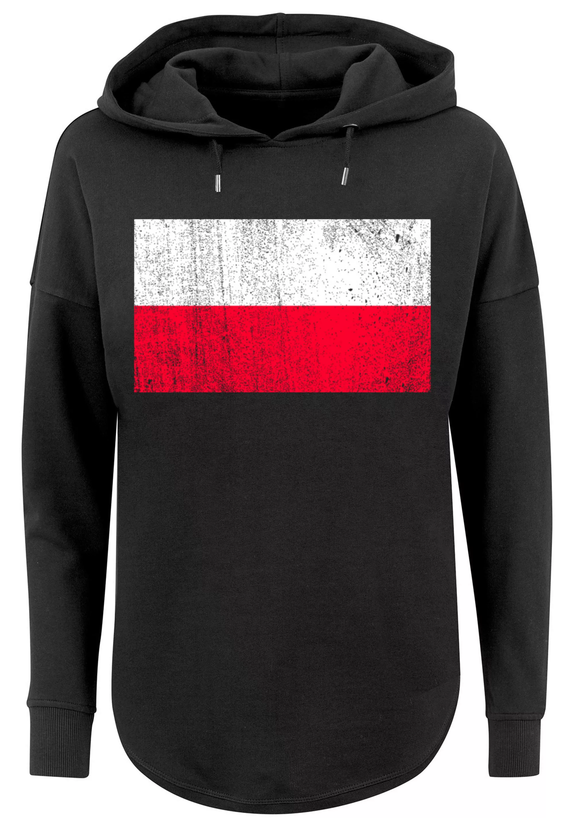 F4NT4STIC Kapuzenpullover Poland Polen Flagge distressed Print günstig online kaufen