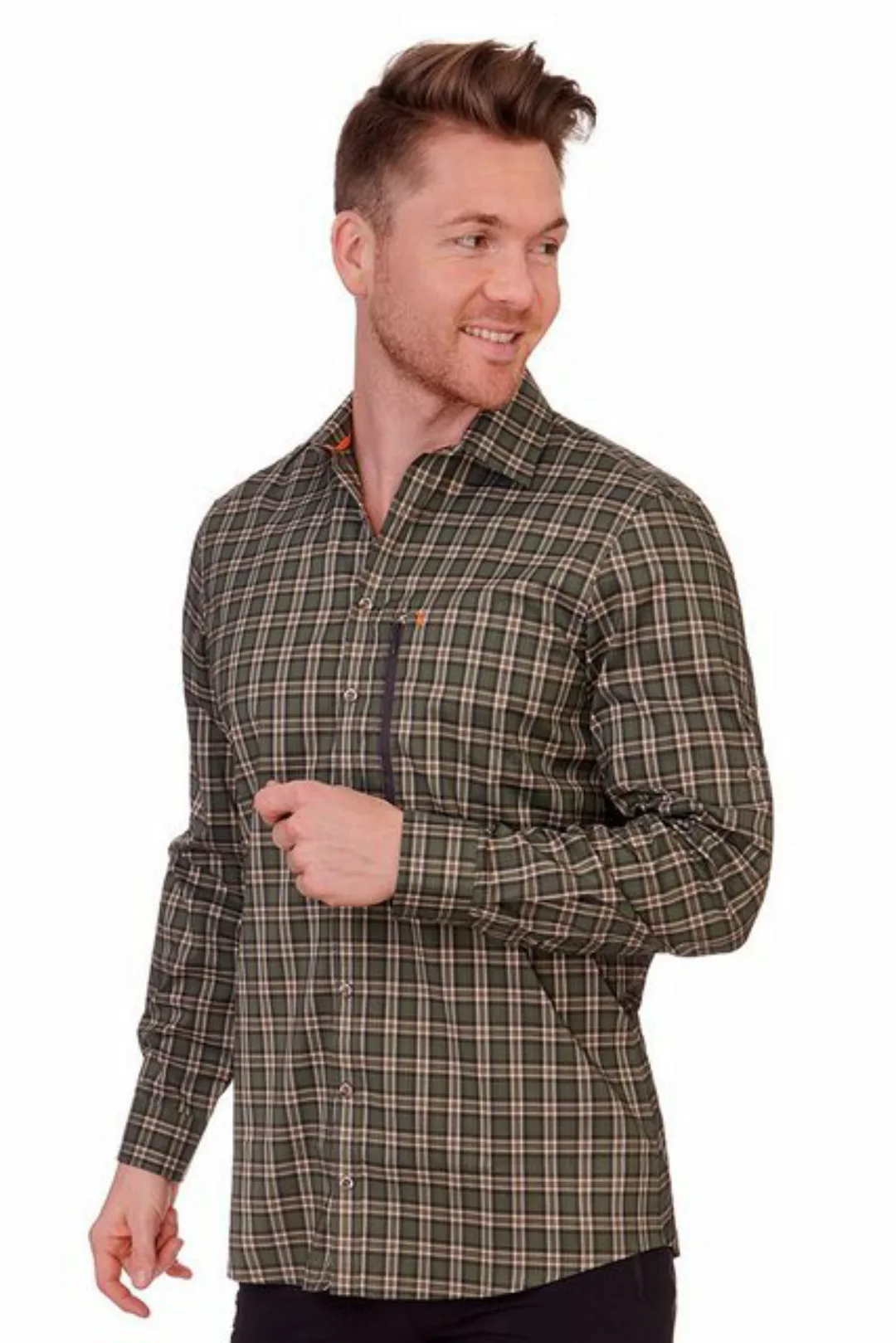Tom Collins Trachtenhemd Wanderhemd - RASMUS - marine/rot, oliv günstig online kaufen