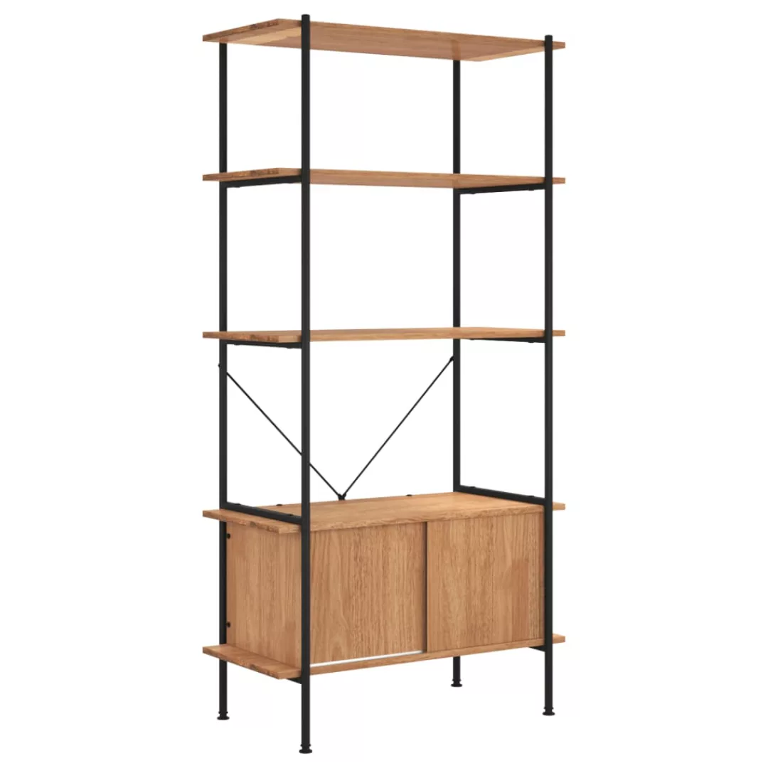 Vidaxl Regal Mit 5 Böden Und Schrank 80x40x163 Cm Stahl Holzwerkstoff günstig online kaufen