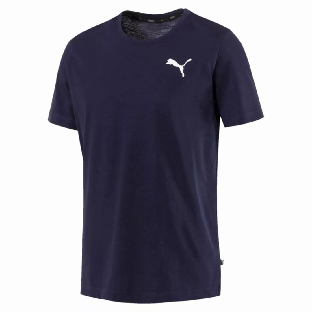 PUMA Herren T-Shirt - Essentials Small Logo Tee, Rundhals, Kurzarm, uni Bla günstig online kaufen