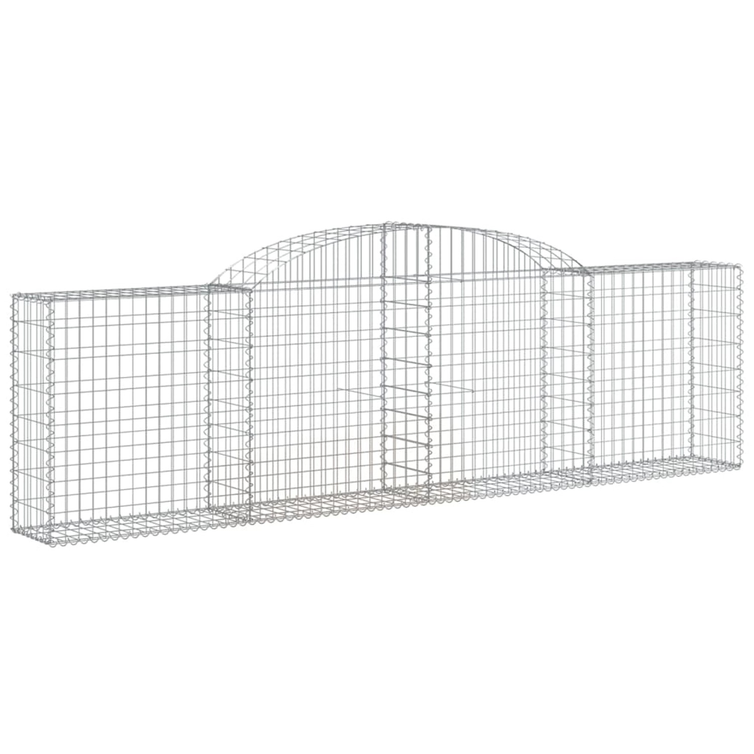 Vidaxl Gabionen Mit Hochbogen 2 Stk. 300x30x80/100 Cm Verzinktes Eisen günstig online kaufen