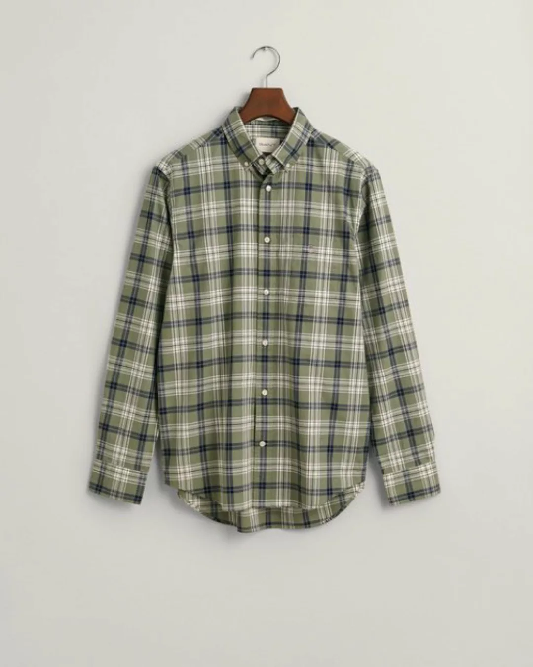 Gant Blusenshirt REG POPLIN CHECK SHIRT, DRY GREEN günstig online kaufen