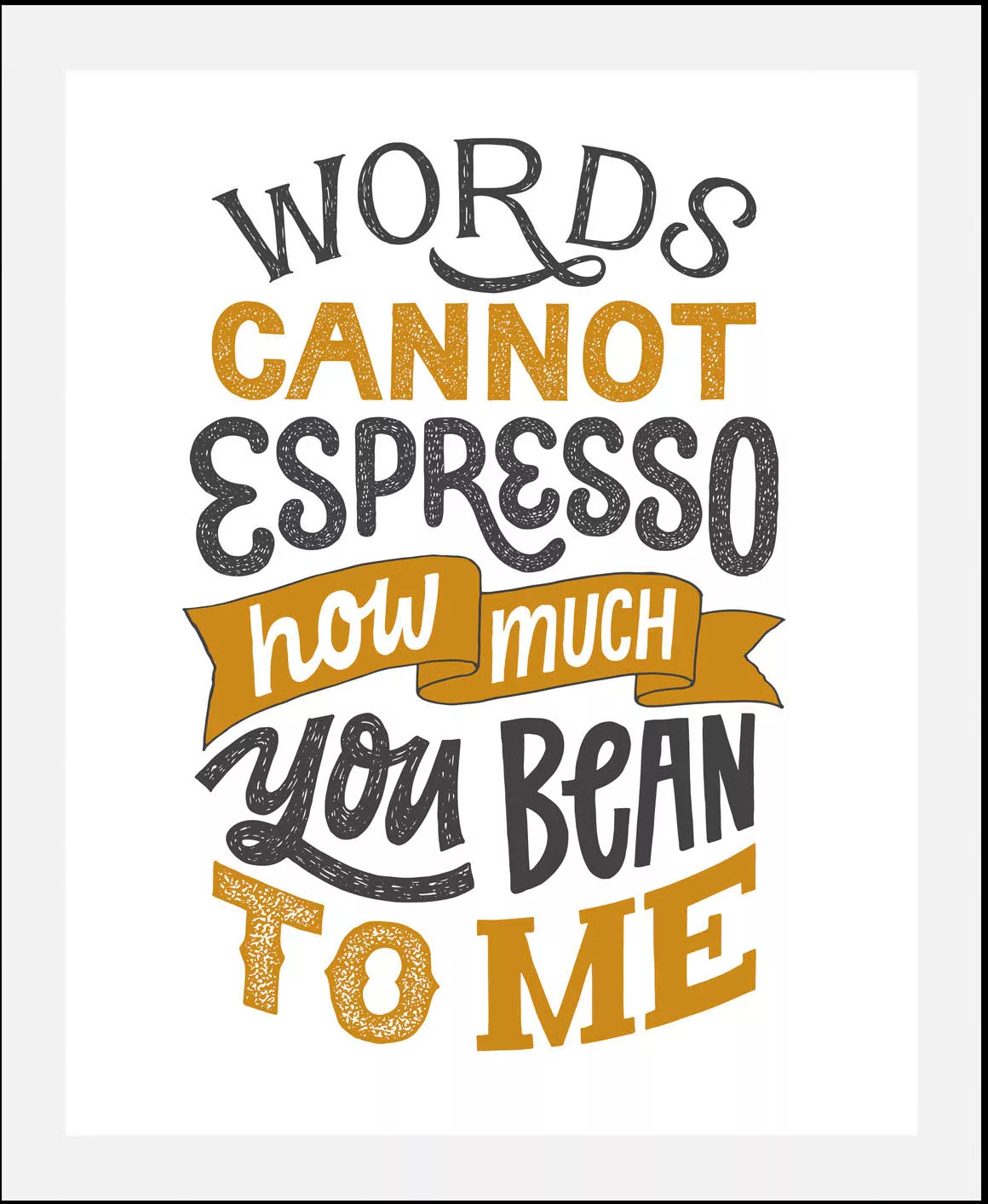 queence Bild "Espresso Bean", Schriftzüge, (1 St.), gerahmt günstig online kaufen