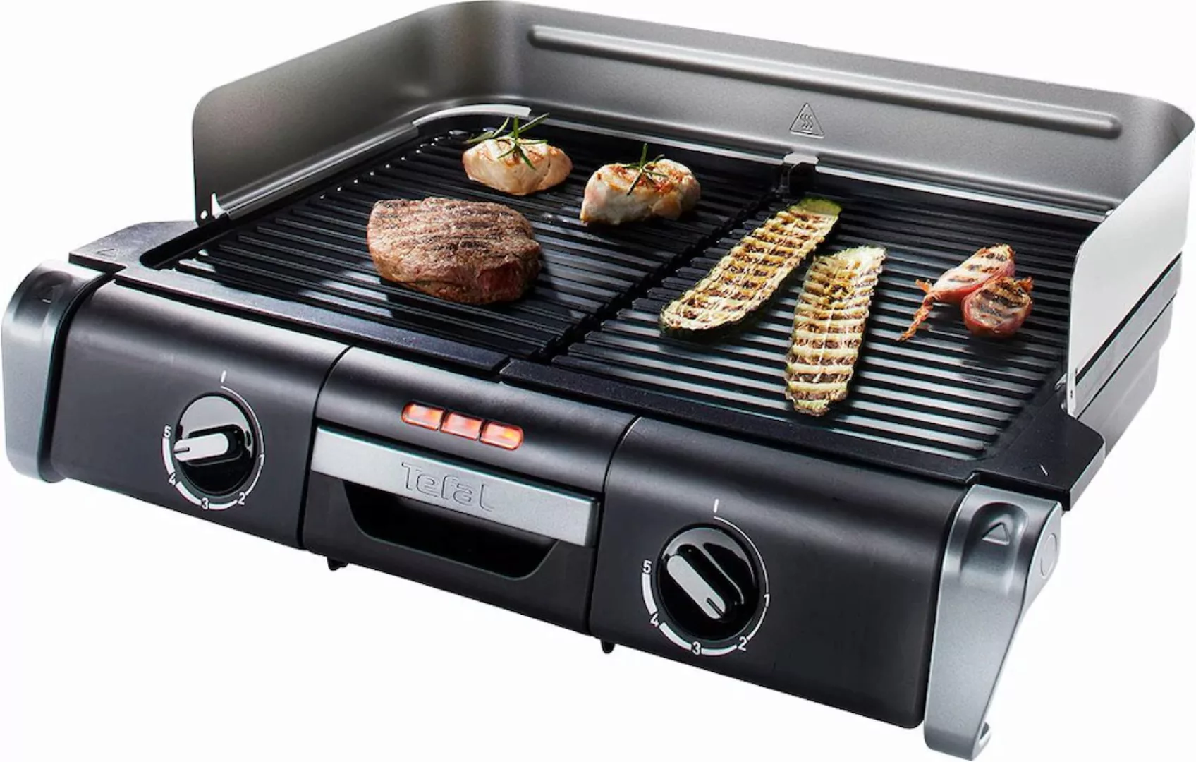 Tefal Tischgrill "TG8000 Family", 2400 W, 2 getrennte Grillroste -stufenlos günstig online kaufen