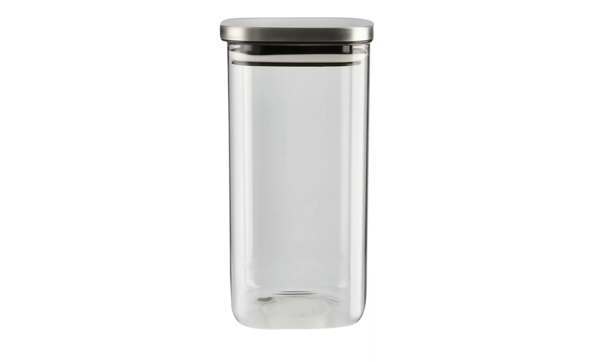 KHG Aufbewahrungsglas - transparent/klar - Metall, Glas - 10 cm - 20,5 cm - günstig online kaufen