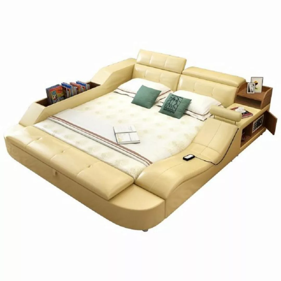 JVmoebel Bett Multifunktions Bett Luxus Design Leder Betten Doppel günstig online kaufen