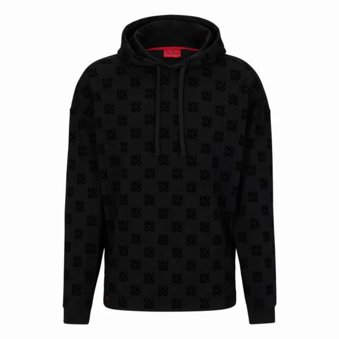 HUGO Hoodie Flock AOP Hoodie mit geflockten Stack-Logos günstig online kaufen