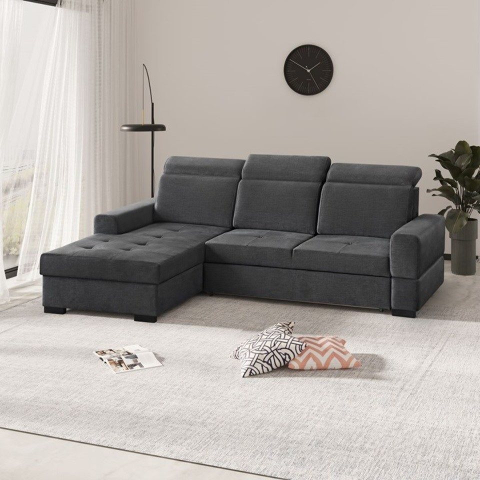 Beautysofa Ecksofa ALEX MINI, mit Schlaffunktion, mit Bettkaste, mit verste günstig online kaufen