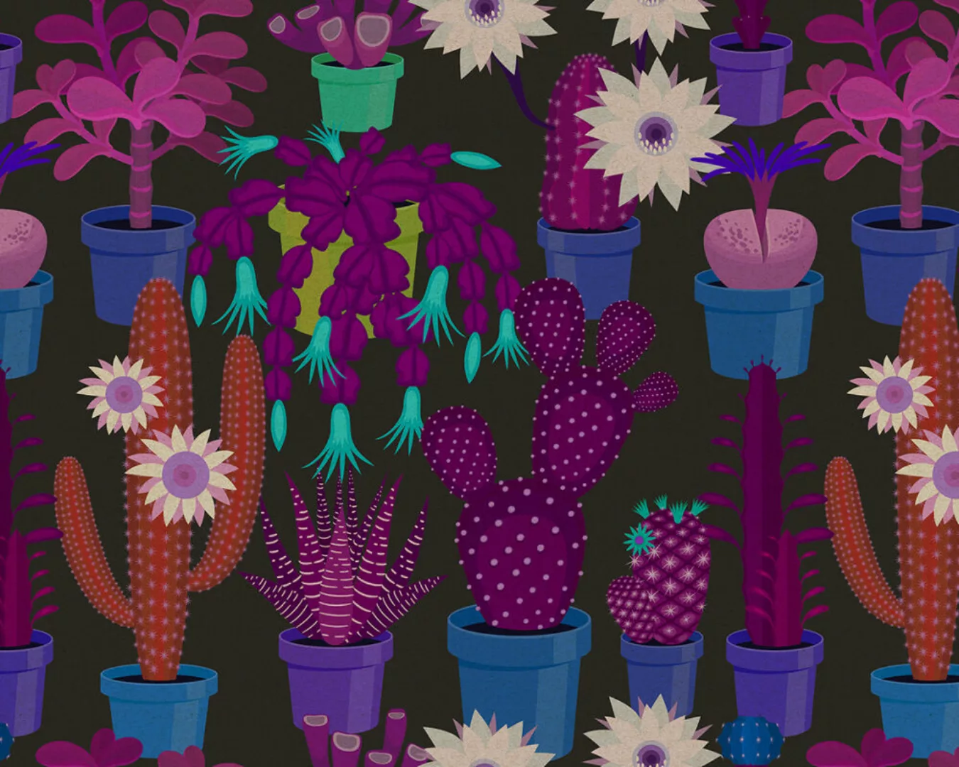 Fototapete "cactus garden1" 4,00x2,70 m / Glattvlies Perlmutt günstig online kaufen