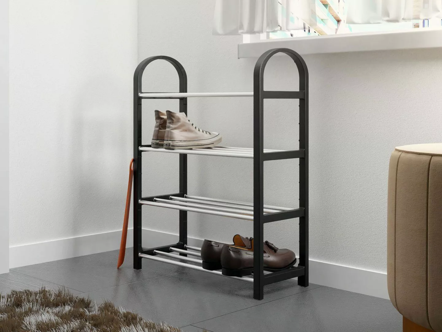 MIRJAN24 Schuhschrank Cencja (4 Regale) Metallrohr, günstig online kaufen
