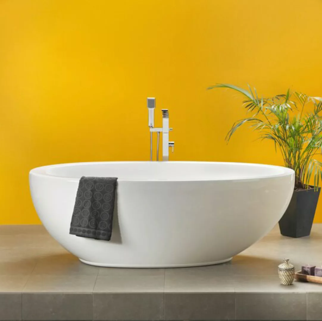 Freistehende Badewanne Somerset 185 cm x 94,5 cm Weiß günstig online kaufen