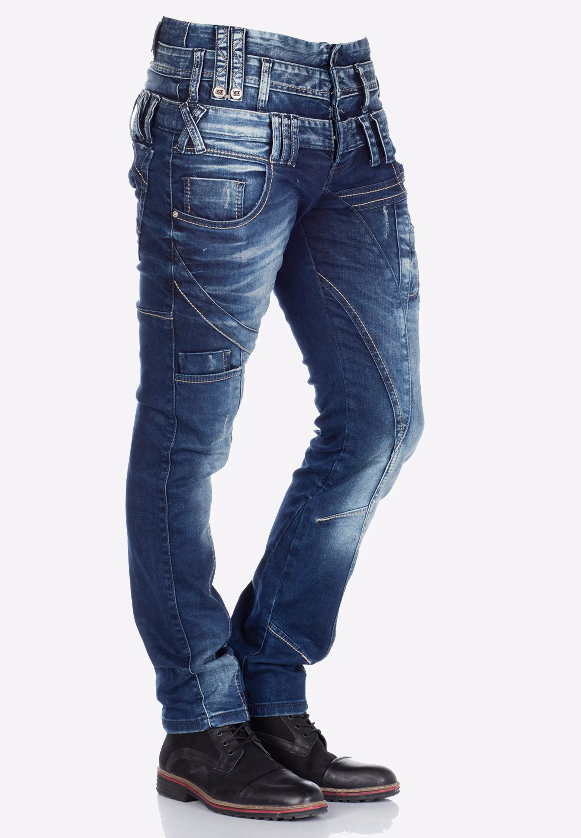 Cipo & Baxx Bequeme Jeans, mit coolem Dreifach-Bund günstig online kaufen