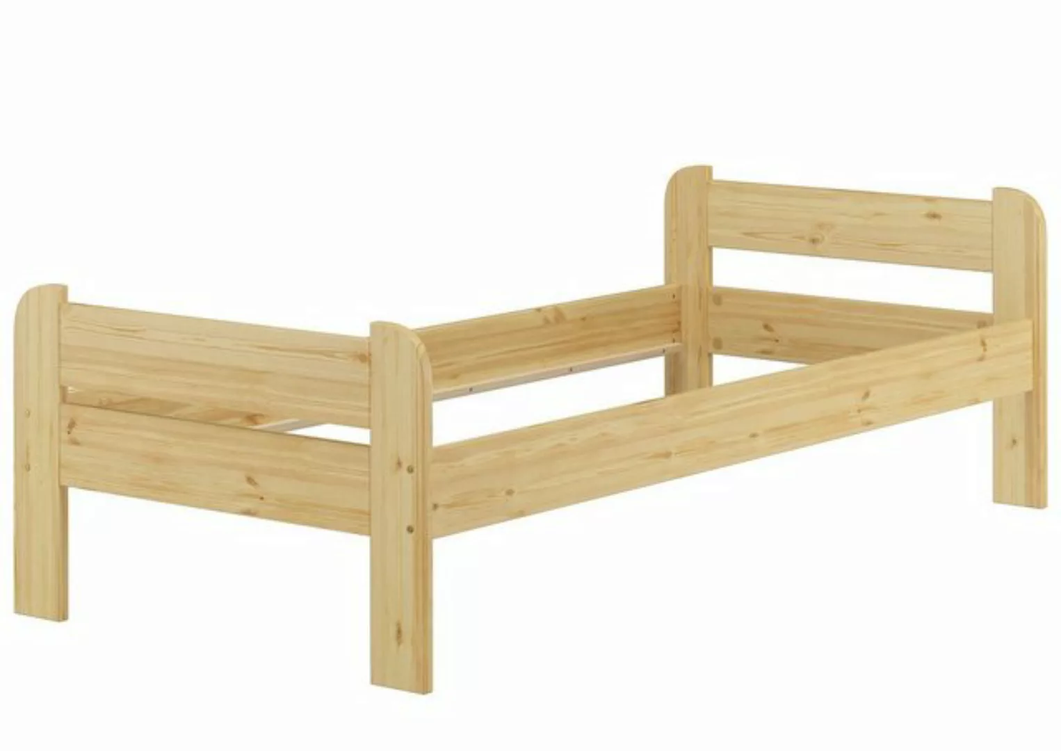 Erst-Holz® Bettgestell Kiefer Massivholz 90x200 mit Kopf- und Fußteil natur günstig online kaufen
