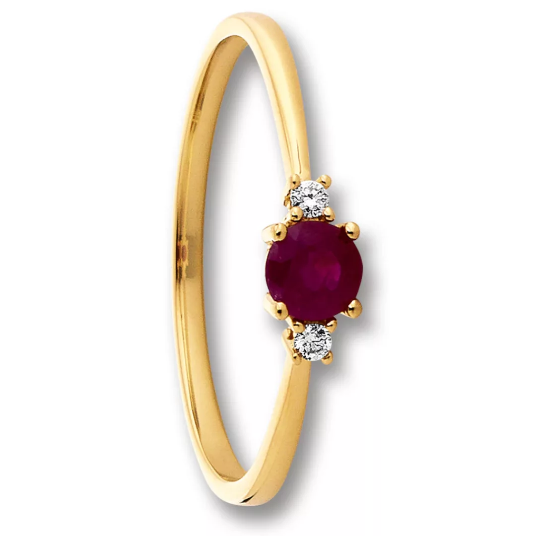 ONE ELEMENT Diamantring "0.03 ct Diamant Brillant Rubin Ring aus 585 Gelbgo günstig online kaufen