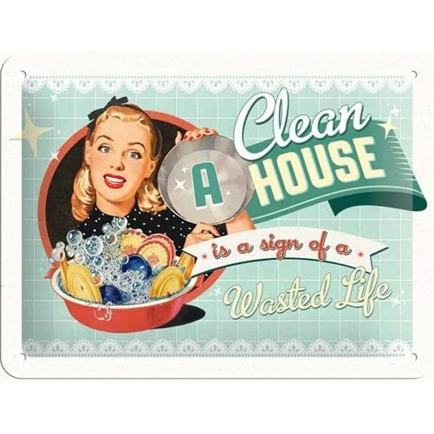 Nostalgic-Art Blechschild 15x20 cm - Clean a House .. günstig online kaufen