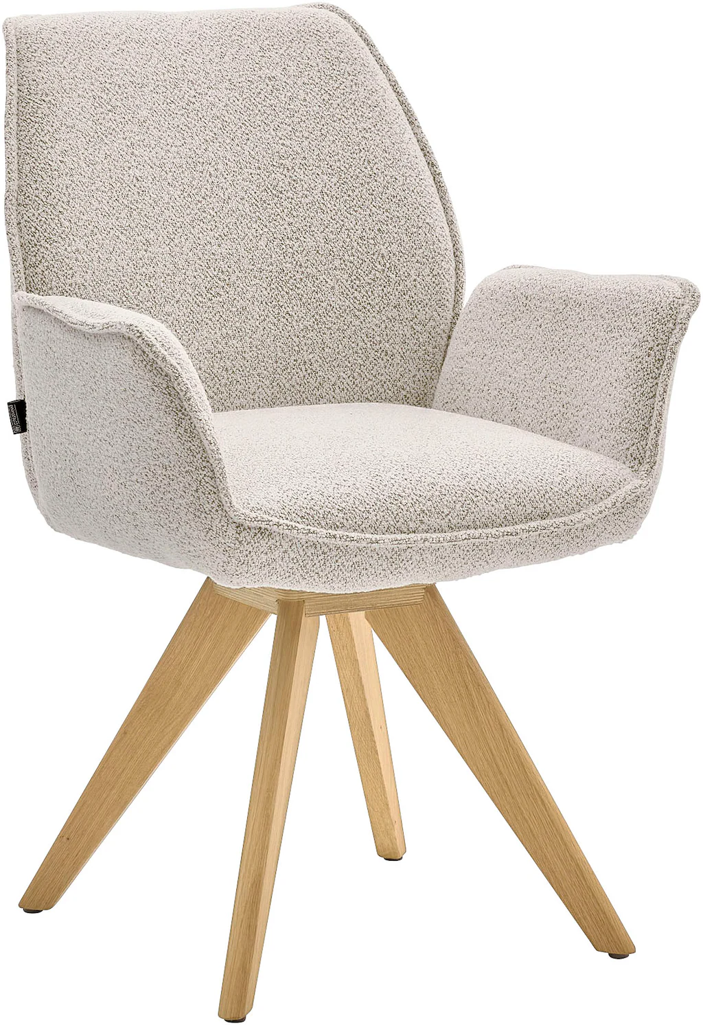 Musterring Esszimmerstuhl "Tiama", (Set), 2 St., Bouclé, Stativgestell Eich günstig online kaufen