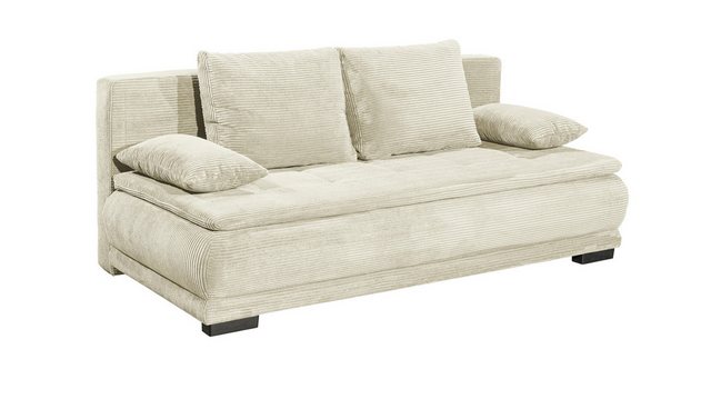 freiraum Schlafsofa LOREEN LUX.3DL, Liegefläche 162x207cm, cream - 208x93x1 günstig online kaufen