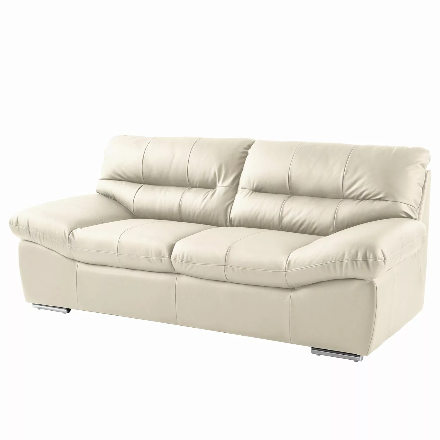 home24 Cotta Sofa Doug 2-Sitzer Weiß Echtleder 198x87x100 cm (BxHxT) Modern günstig online kaufen