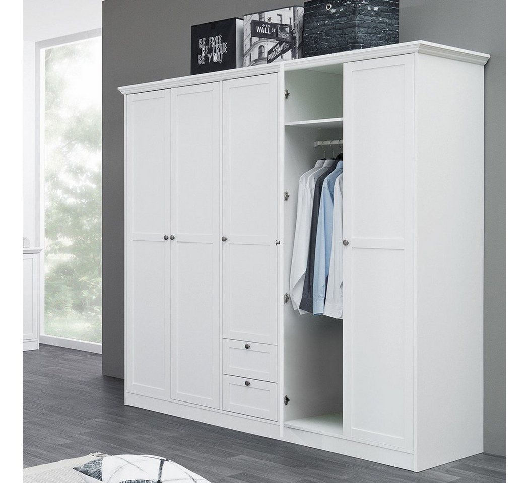 expendio Kleiderschrank Landström 19 Landhausstil weiß 184x200x67 cm günstig online kaufen