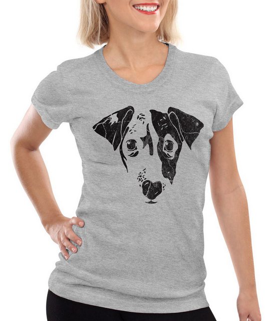 style3 T-Shirt Dog Hund Haustier Tier jack russel terrier Hundegesicht kopf günstig online kaufen