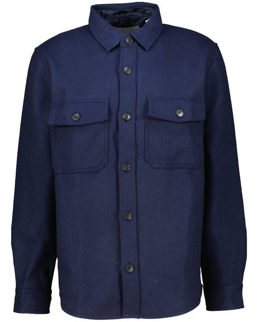 Gant Langarmhemd Herren Overshirt mit Wolle Regular Fit (1-tlg) günstig online kaufen