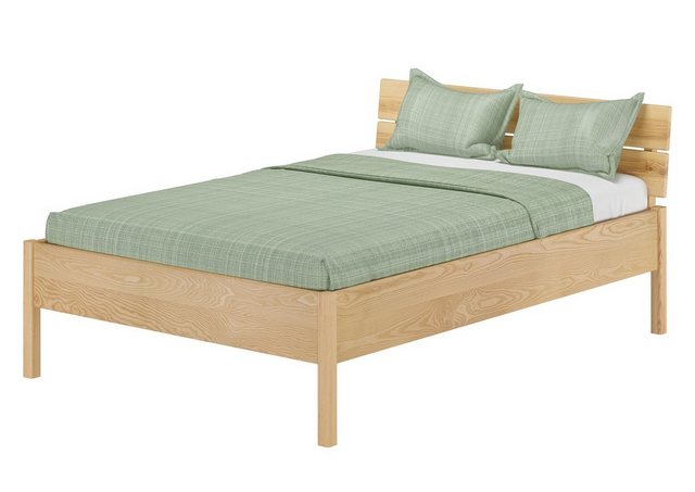 ERST-HOLZ Bett Doppelbett metallfrei 140x200 massives Eschenholz, Eschegeöl günstig online kaufen