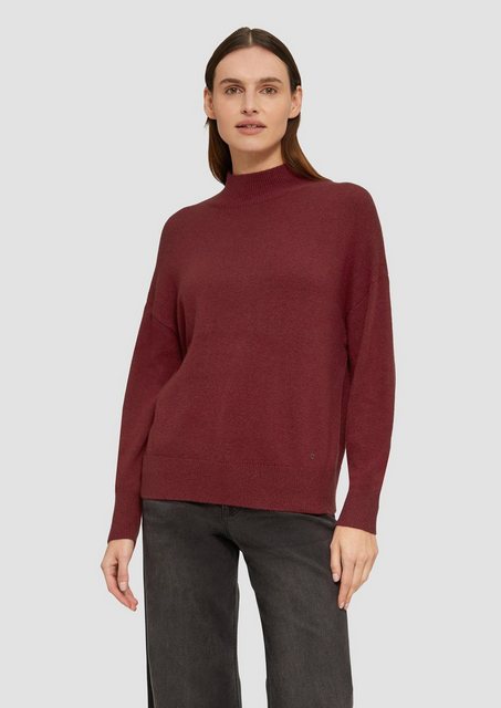 s.Oliver Stehkragenpullover Basic (1-tlg) Stehkragen, langarm, Baumwoll-Wol günstig online kaufen