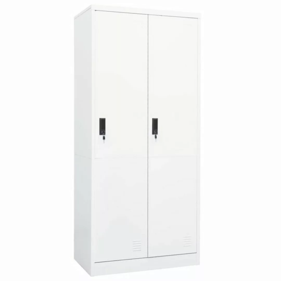 vidaXL Spind Kleiderschrank Spind Weiß 80x50x180 cm Stahl günstig online kaufen