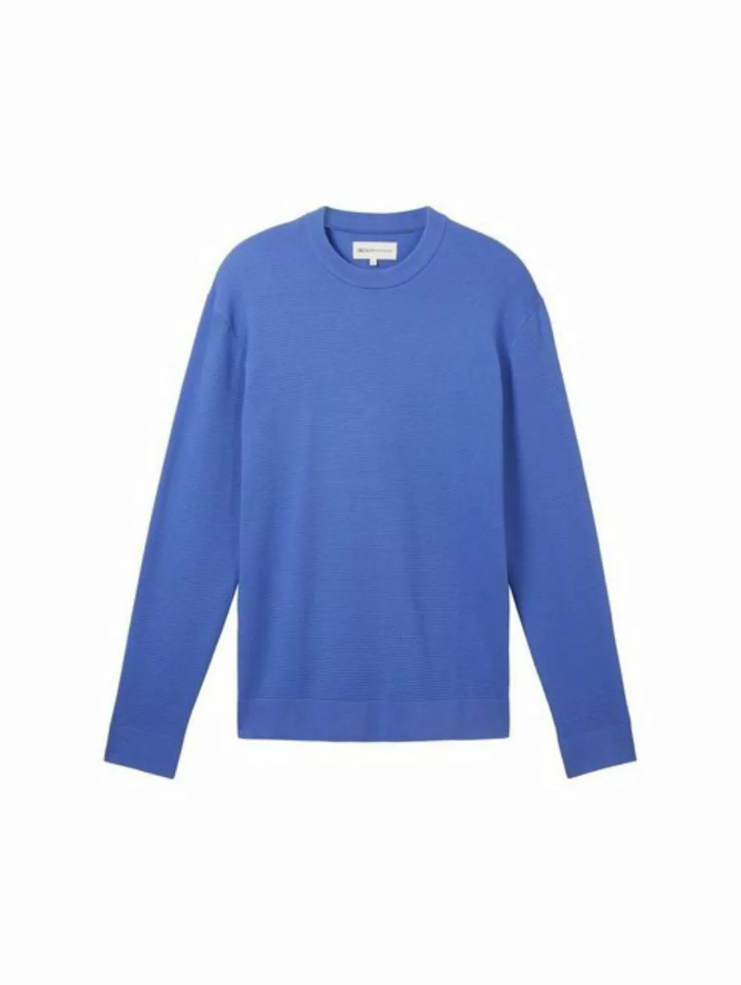 TOM TAILOR Denim Sweatshirt structured basic knit, blueberry blue günstig online kaufen