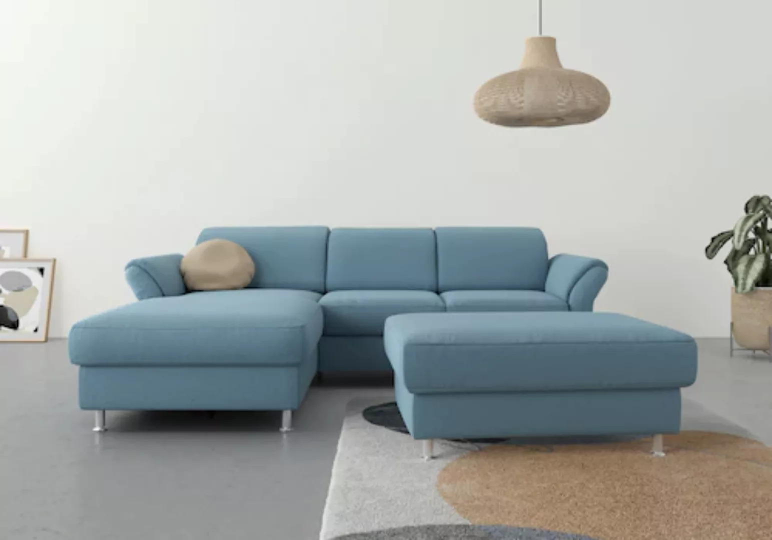 sit&more Ecksofa »Apulia L-Form«, wahlweise Bettfunktion, Bettkasten und Ko günstig online kaufen