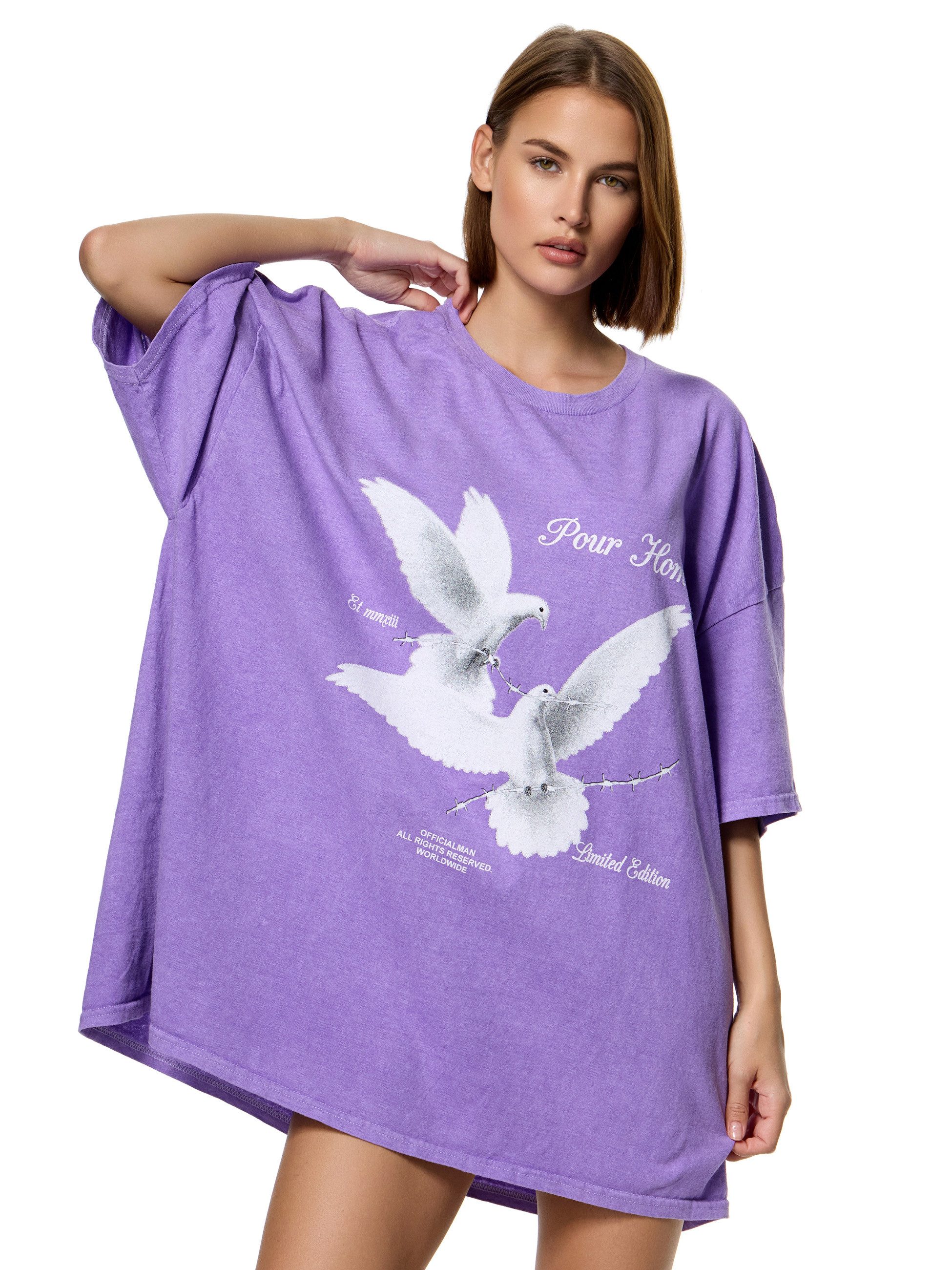Worldclassca T-Shirt Worldclassca Oversized Print Weiße günstig online kaufen