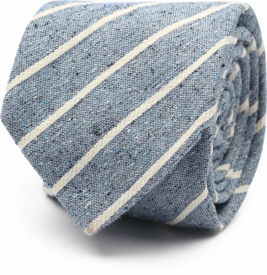 Suitable Krawatte Leinen Streif Blau - günstig online kaufen