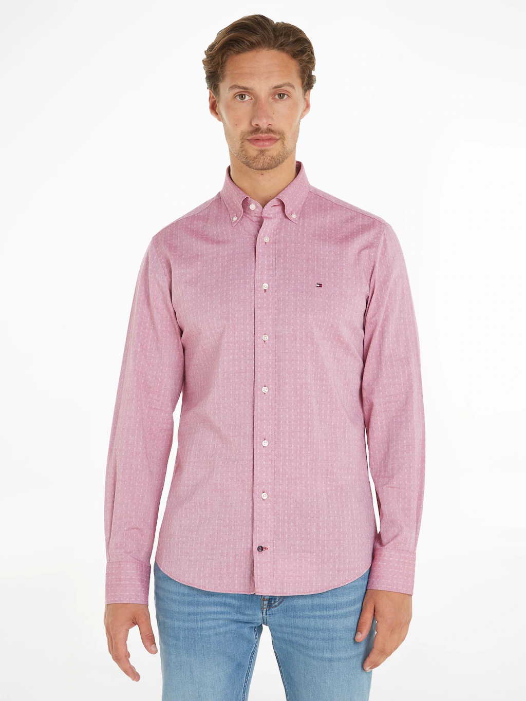 Tommy Hilfiger Langarmhemd "CL W-OXFORD DOBBY RF SHIRT", mit dezenter Label günstig online kaufen