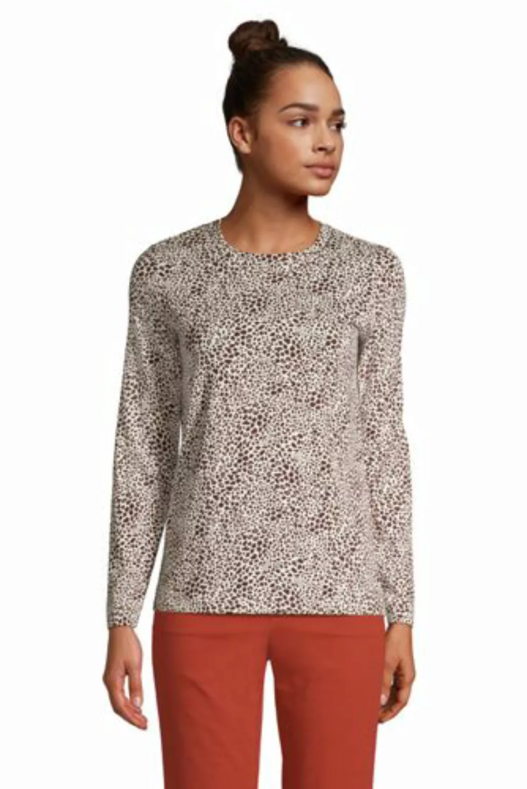 Supima-Shirt, Langarm, Damen, Größe: S Normal, Elfenbein, Baumwolle, by Lan günstig online kaufen
