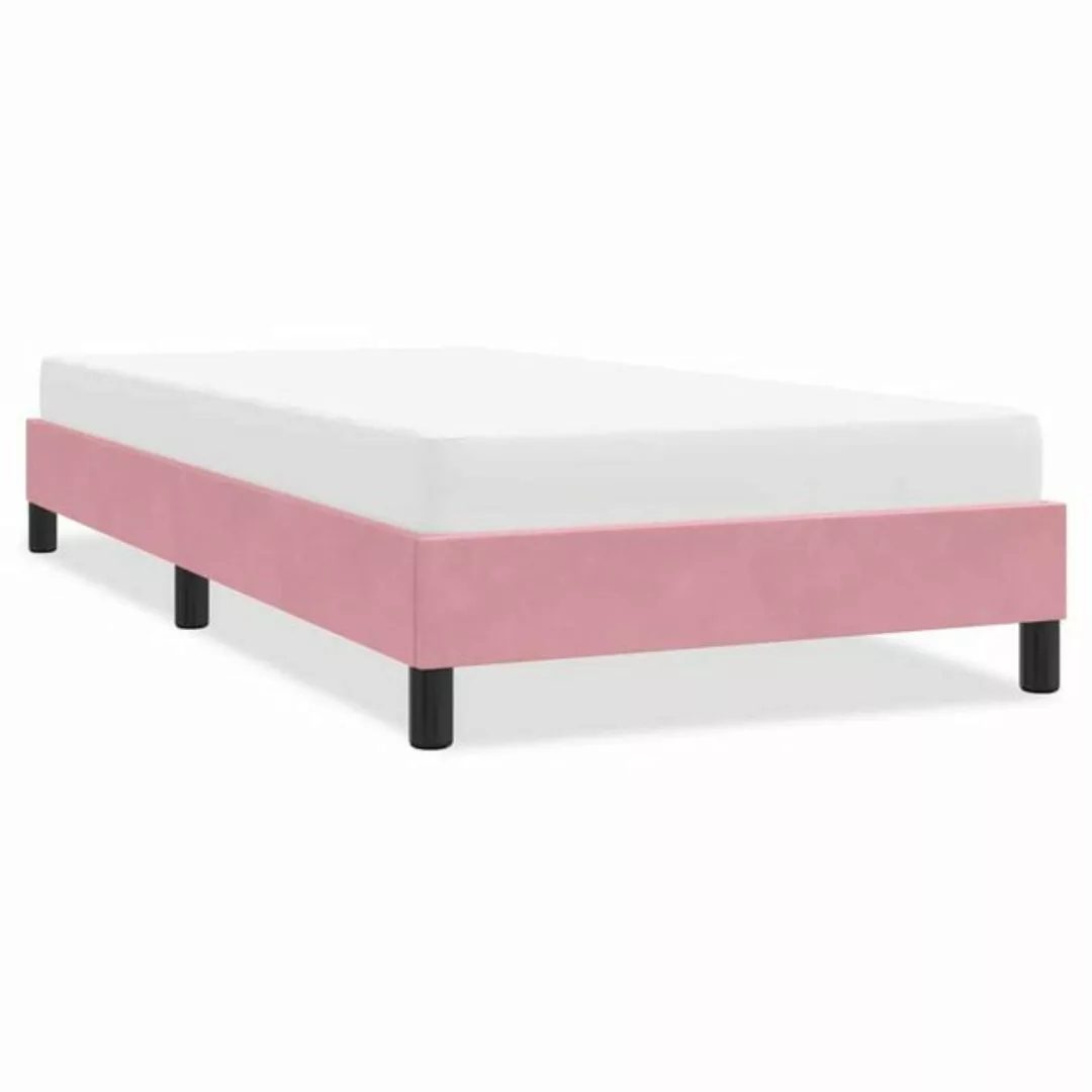 vidaXL Bett, Bettgestell ohne Matratze Rosa 80x220 cm Samt günstig online kaufen