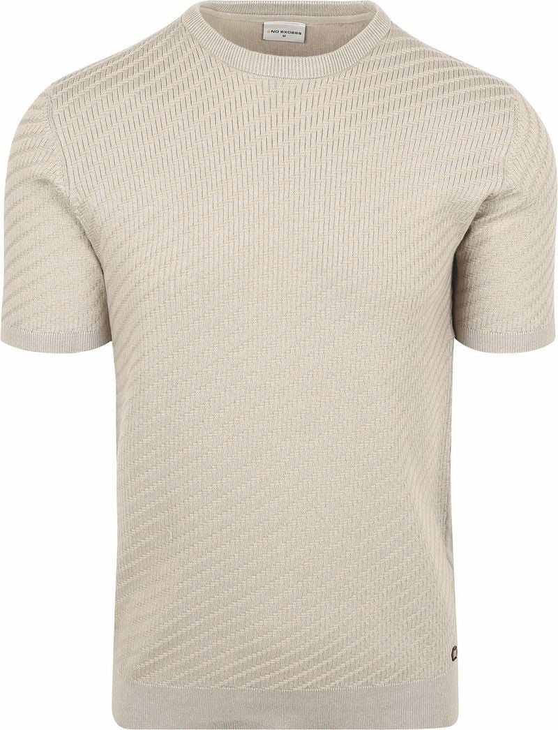 No-Excess Knitted T-Shirt Clay - Größe 3XL günstig online kaufen