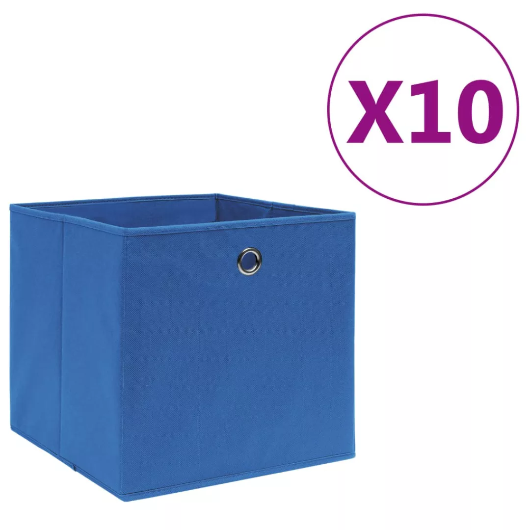 Aufbewahrungsboxen 10 Stk. Vliesstoff 28x28x28 Cm Blau günstig online kaufen