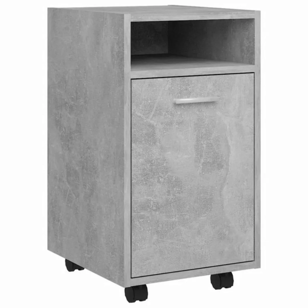 vidaXL Aktenschrank Beistellschrank mit Rollen Betongrau 33x38x60 cm Spanpl günstig online kaufen