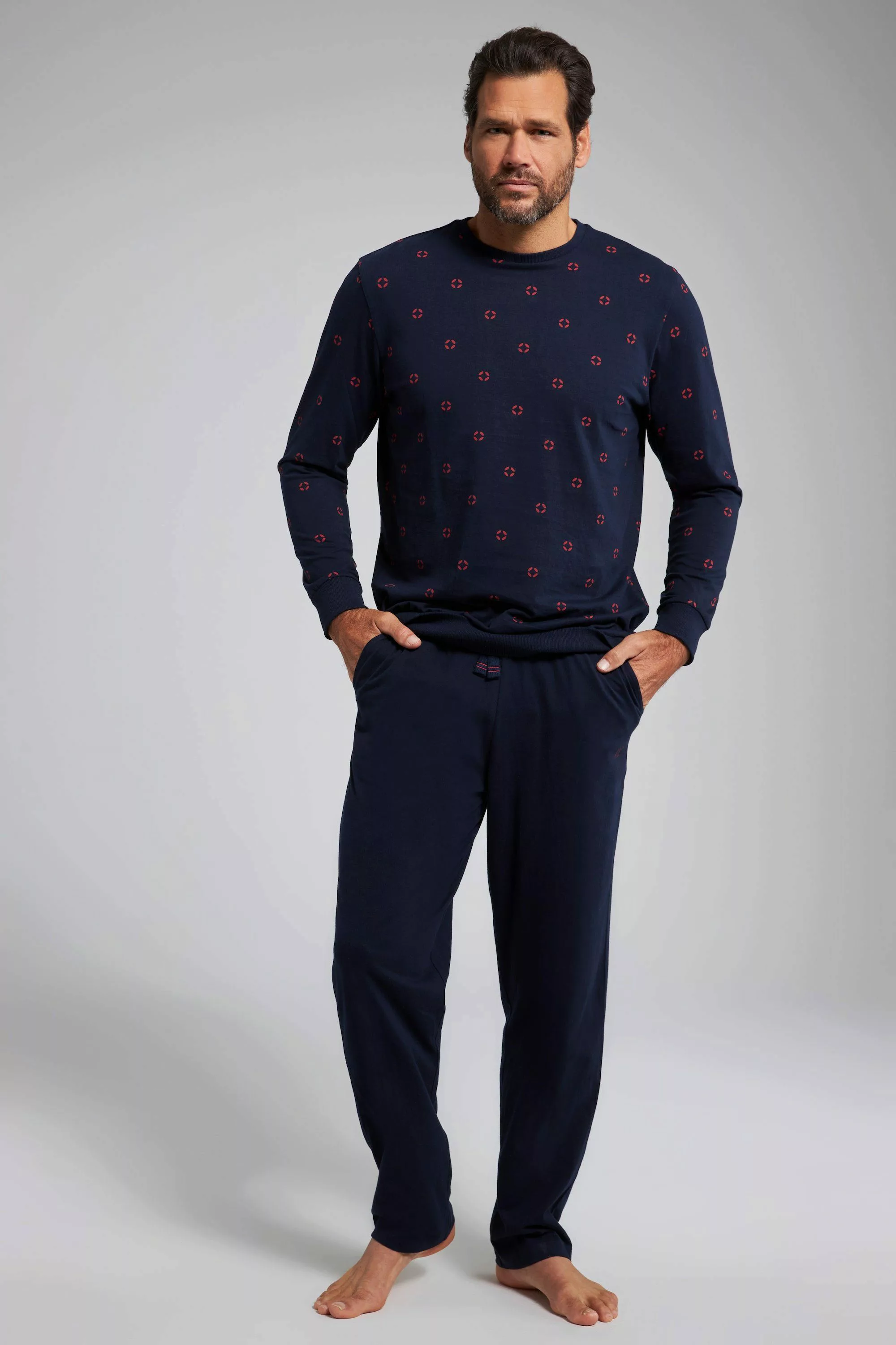 JP1880 Schlafanzug Schlafanzug Bauchfit Zweiteiler Longsleeve günstig online kaufen