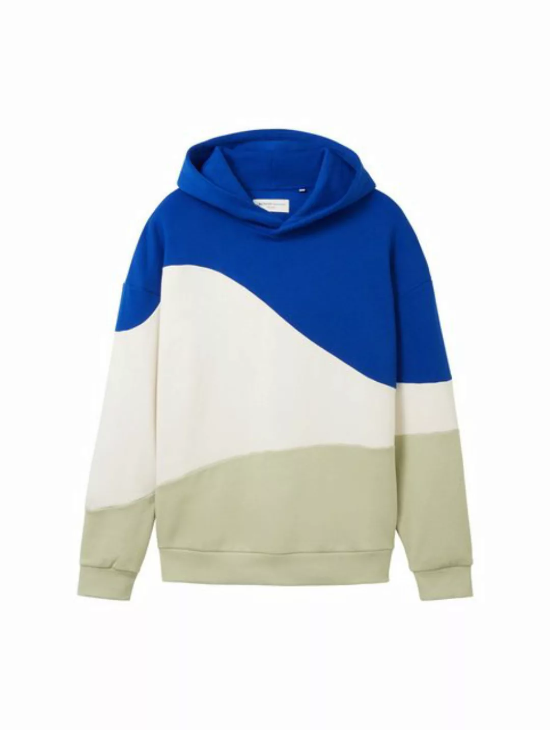 Tom Tailor Denim Herren Hoodie Kapuzenpullover RELAXED COLORBLOCK - Relaxed günstig online kaufen