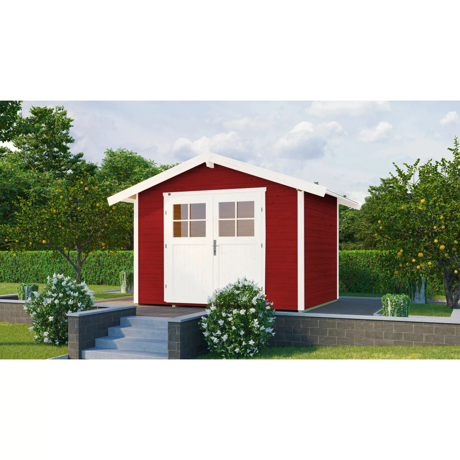 Weka Holz-Gartenhaus Satteldach Lasiert 244 cm günstig online kaufen