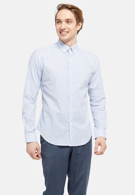 Lawrence Grey Langarmhemd Gestreiftes Freizeithemd Langarm Mit Button-down- günstig online kaufen