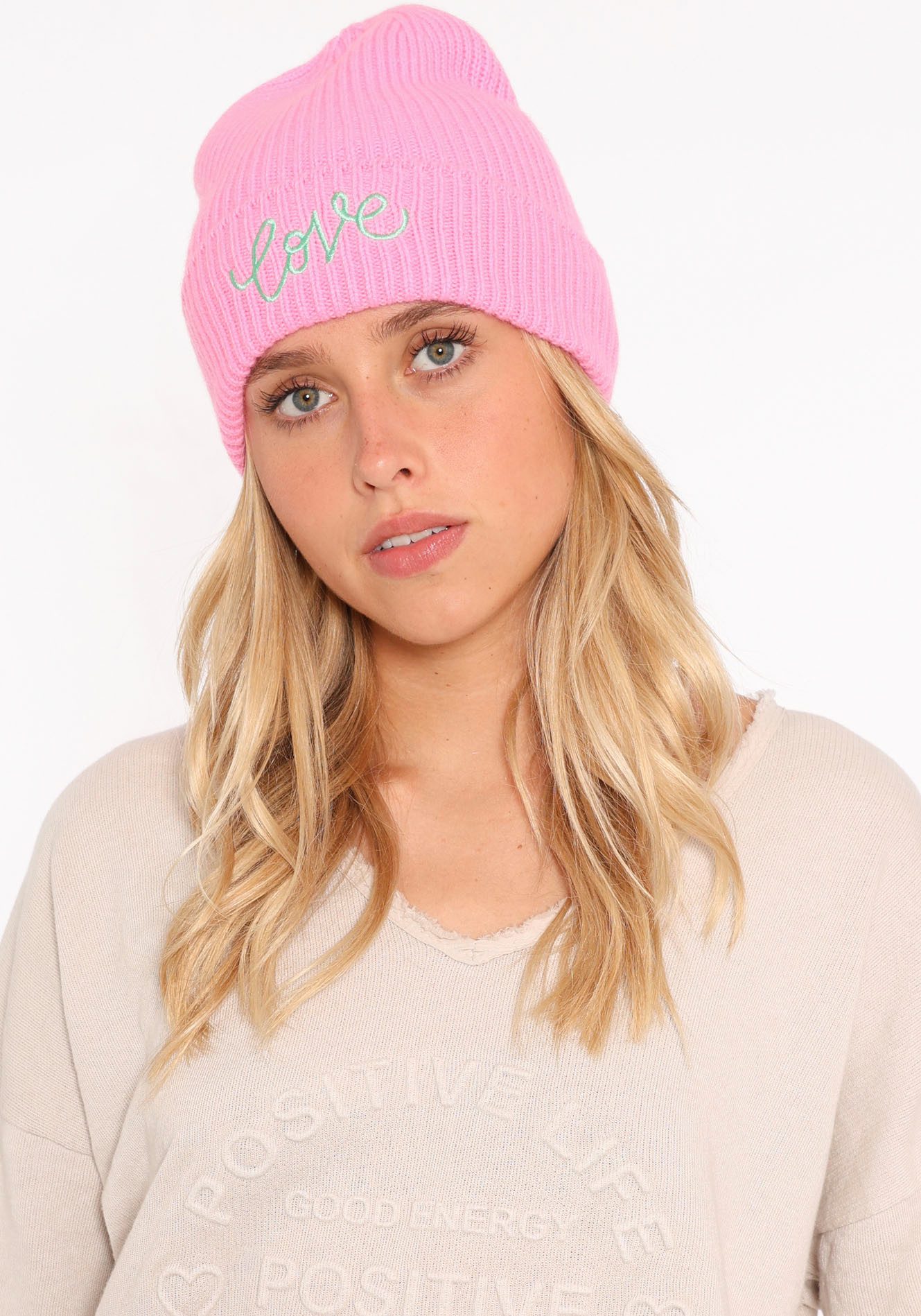 Zwillingsherz Beanie Beanie mit Love Stickerei günstig online kaufen