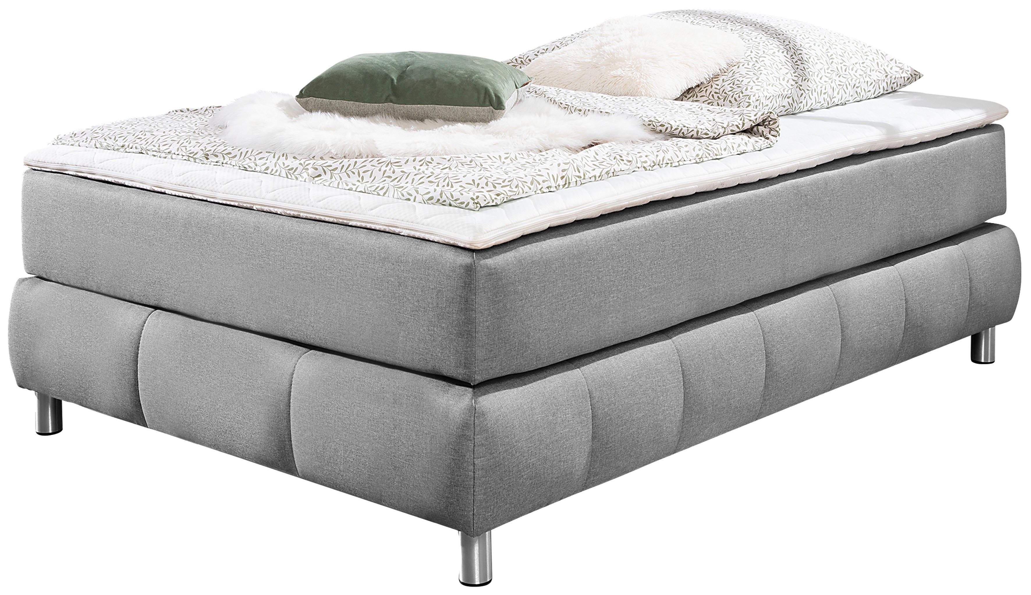 andas Boxspringbett "Salo", Ohne Kopfteil, inkl. Topper, auch in Überlänge günstig online kaufen